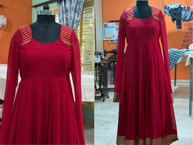 Pleated Gown
